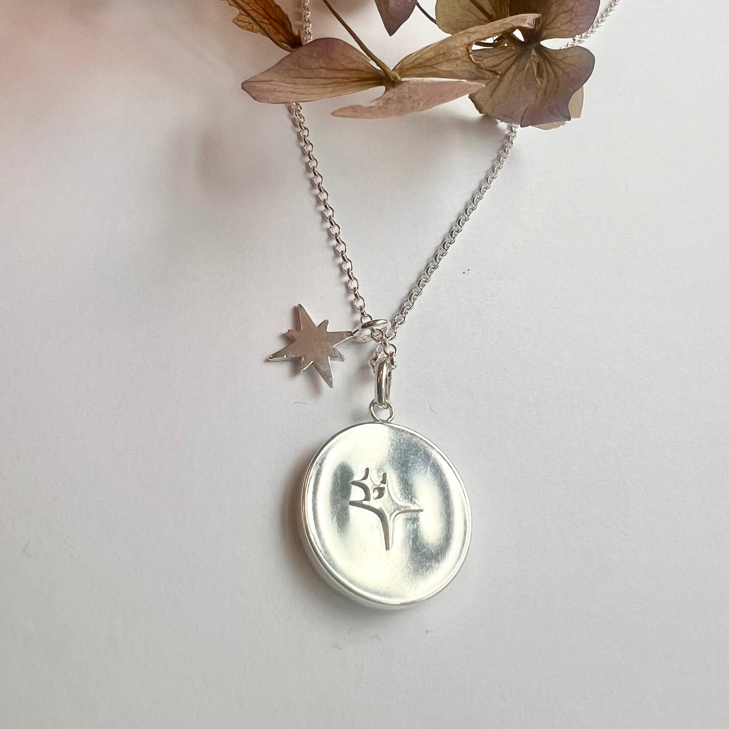 Large Moon Face Charm Pendant